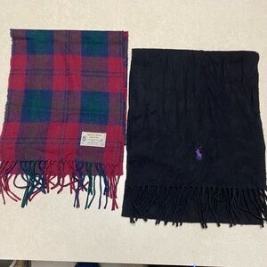 Lambs Wool Scarves Bundle Ralph Lauren and Highland Home Industries FLAWED